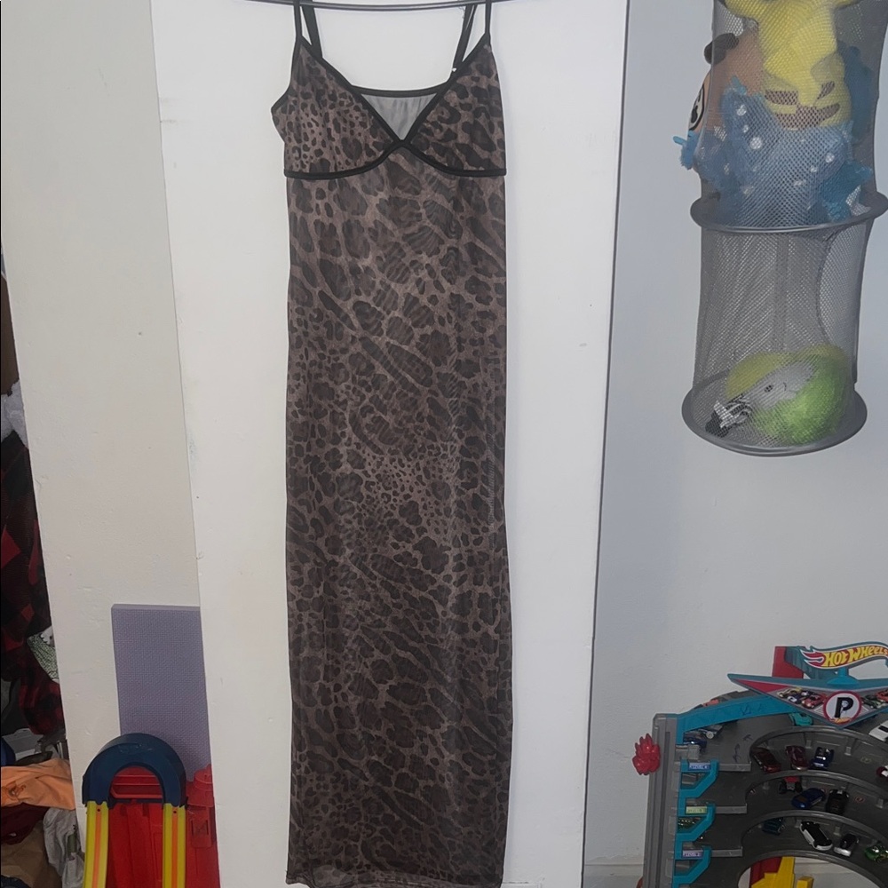 Leopard Print Maxi Dress